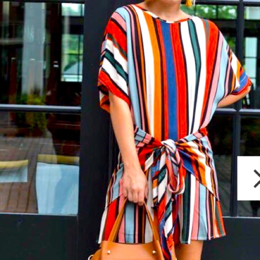 Striped Wrap Dress